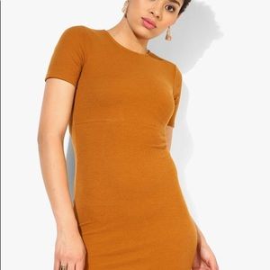 bella berry mustard maxi body-con dress